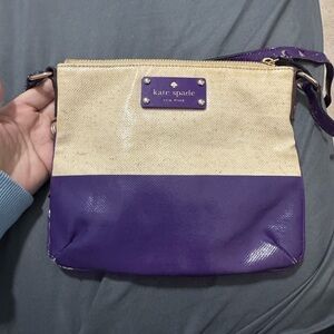 kate spade Purple and Cream Two-Tone Crossbody Bag